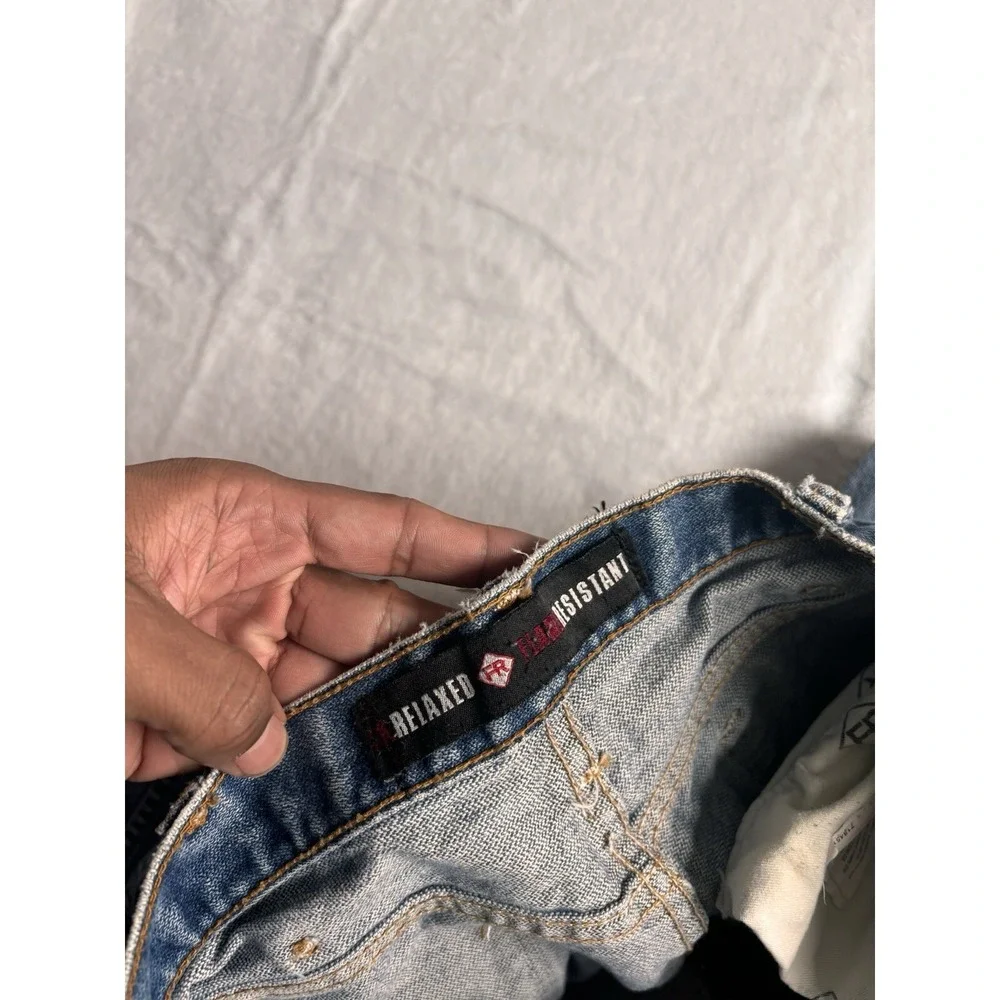 Wrangler Flame Resistant FR Relaxed Blue Jean Denim‎ Men's 34